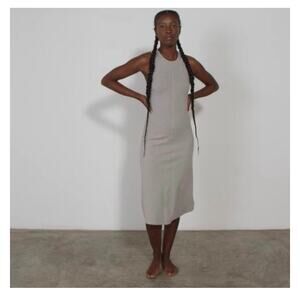 Lunya Ambient Gray Restore Fitted Dress Size M